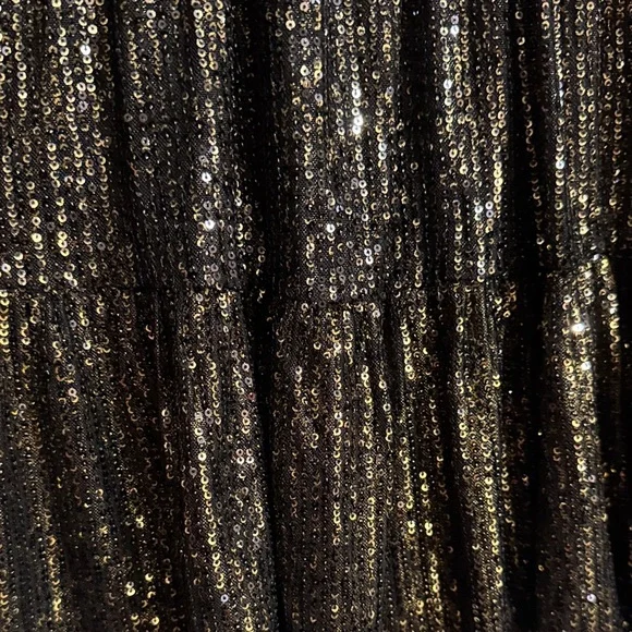 Codexmode Sequin Long Sleeve Babydoll Dress in Black Size S NWT - Picture 5 of 5